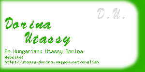 dorina utassy business card